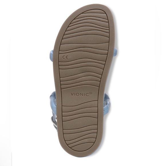 Vionic Adley T-strap sandals- 7 - blue - Picture 4 of 14